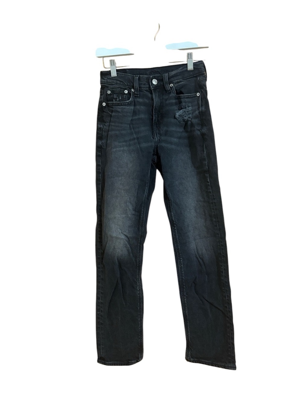 American Eagle Super High-Rise Ankle Straight Black Jeans Size 000